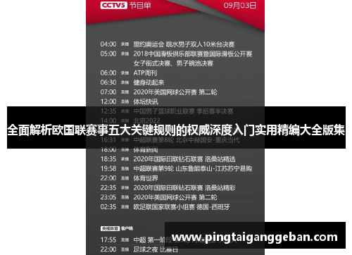 全面解析欧国联赛事五大关键规则的权威深度入门实用精编大全版集